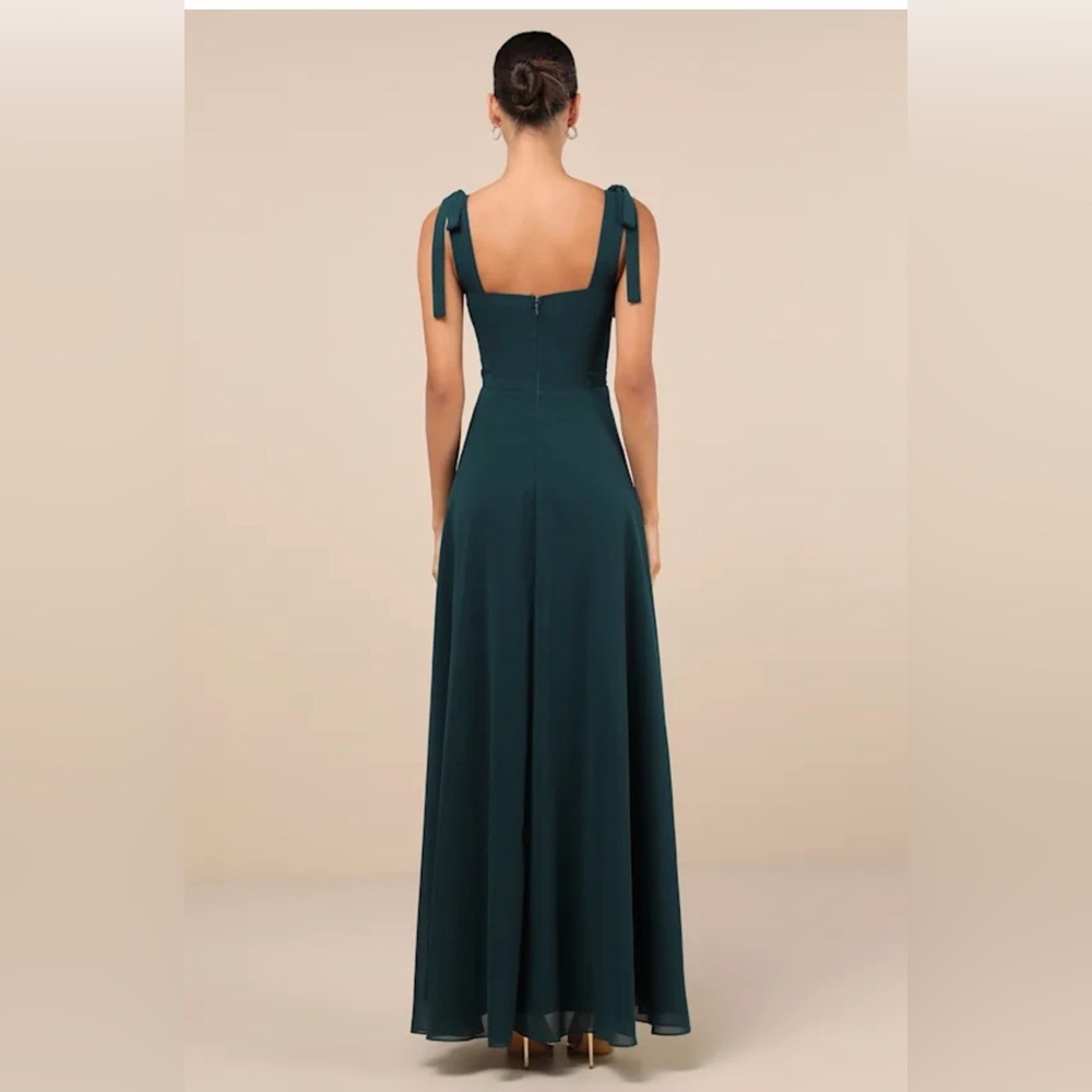 NWT Lulus Green Maxi Dress- Bridesmaid- Evening Gown-Event - Picture 4 of 8